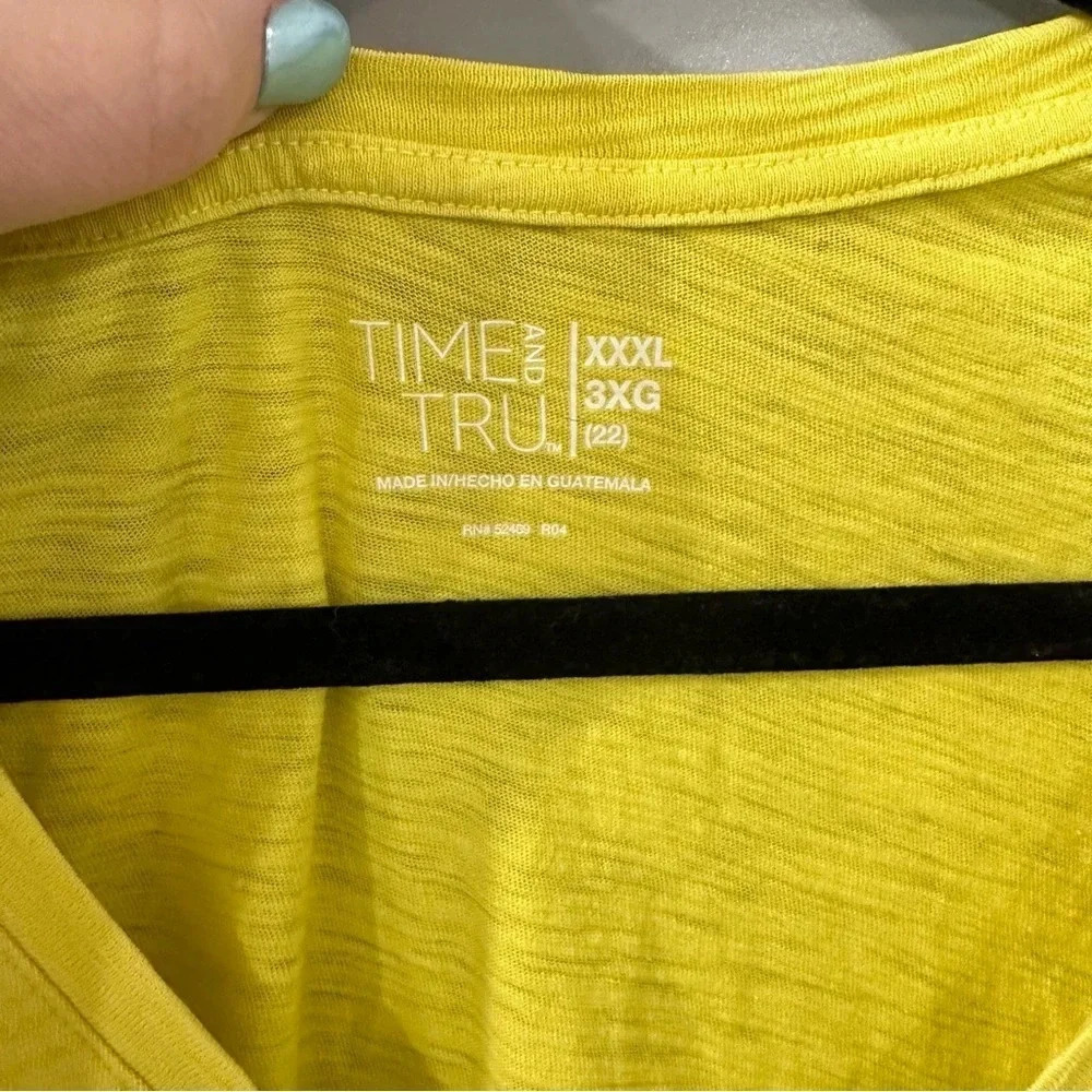 NWT Time and Tru Tank Top Neon Yellow Size 3x - Picture 3 of 4